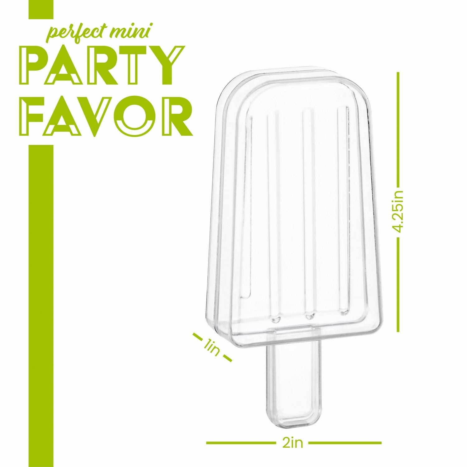 Ices Shaped Acrylic Candy Boxes 12 Pack 4.25"X2"X1"